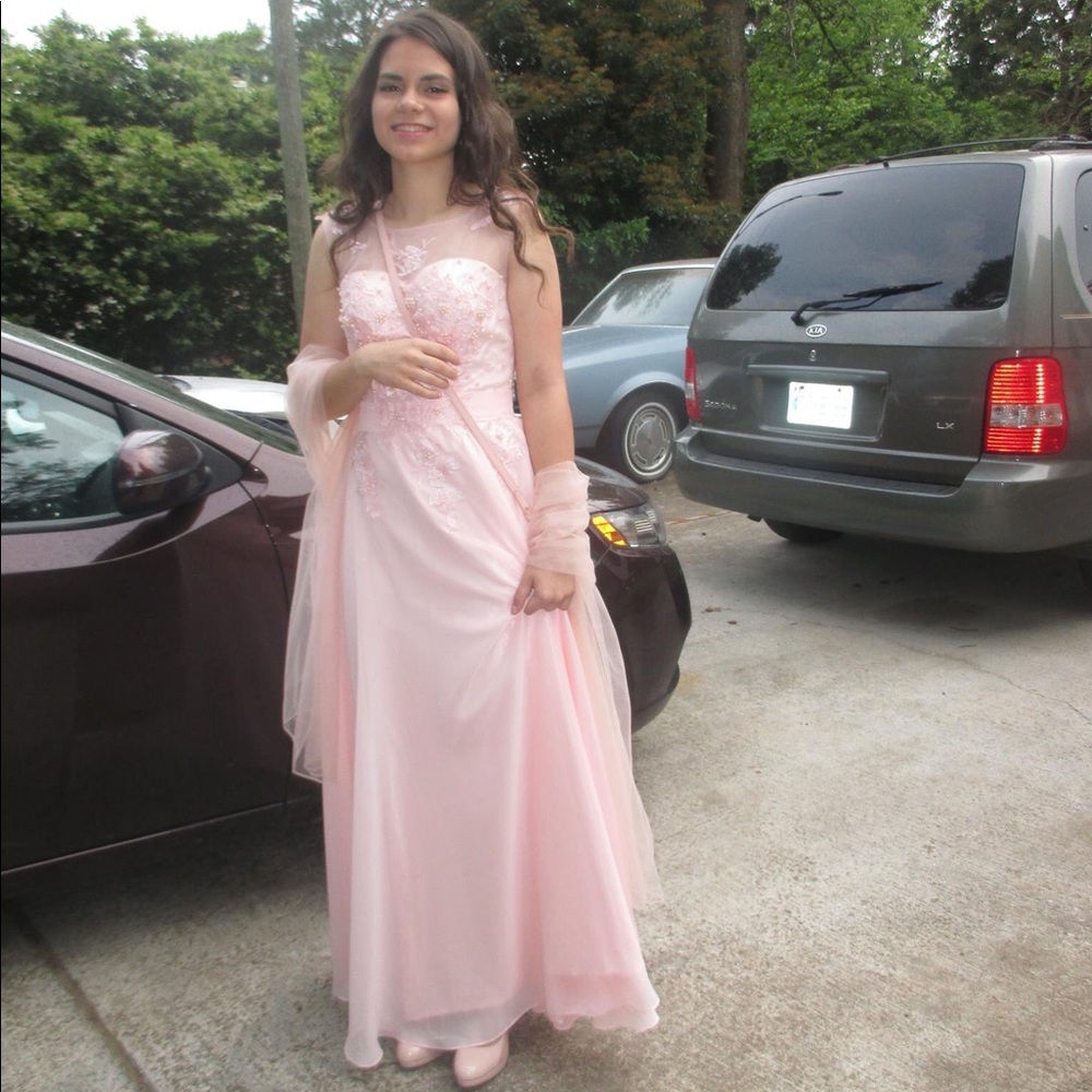 Pink Prom or Wedding Dress.  Size4-6